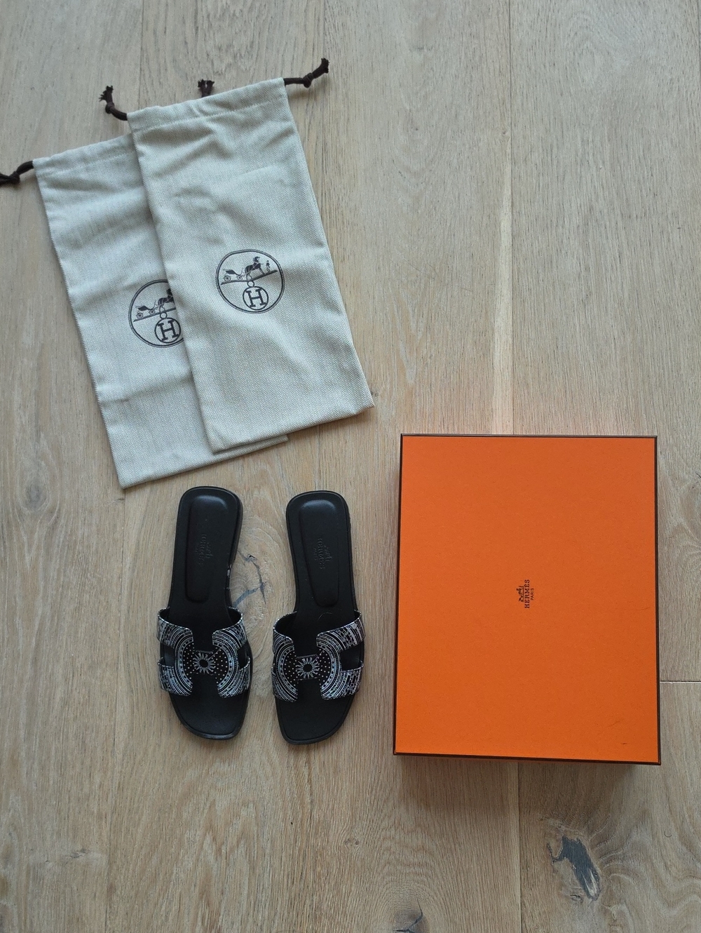 Hermes Limited Release Rare Zodiac Oran Sandals